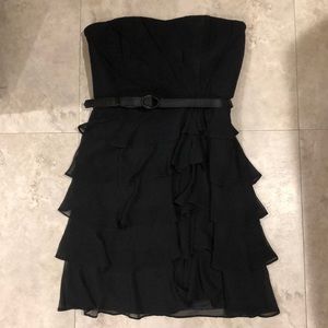 White House Black Market Strapless Black Dress